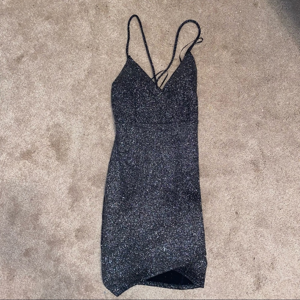 windsor black sparkly dress